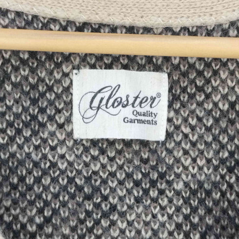 グロスター GLOSTER レオパード柄 モヘアミックス ニットカーディガン メンズ FREE