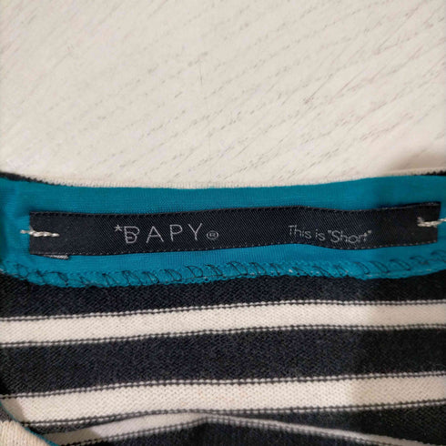 ベイピー BAPY 肩ボタン ボーダー バスクシャツ レディース JPN:S