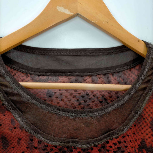 ヒロココシノトランク HIROKO KOSHINO TRUNK Y2K L/Sハート総柄シースルートップス レディース 15AB