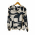 ザラ ZARA ジオメトリックプリントシャツ アシンメトリータイ レディース import:S