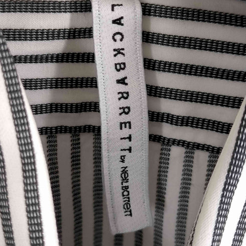ブラックバレットバイニールバレット BLACKBARRETT by neil barrett パッチワークストライプシャツ メンズ 1