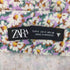 ザラ ZARA リネンレーヨン フロントスリット ボタニカルスカート レディース JPN:S