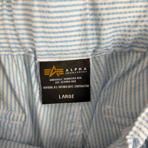 アルファインダストリーズ ALPHA INDUSTRIES シアサッカーストライプベイカーパンツ メンズ JPN:L