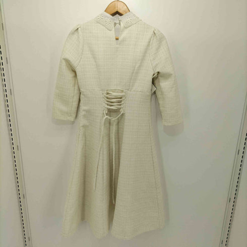 トッコクローゼット tocco closet レース襟付きバックレースアップツイードワンピース レディース JPN:M