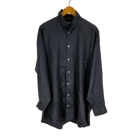 ヨウジヤマモトプールオム Yohji Yamamoto POUR HOMME 80~90S 丸文字タグ スタンドカラービッグサイズブロードシャツ メンズ FREE