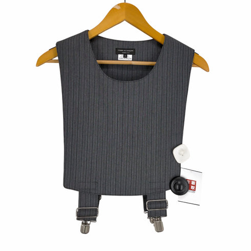 コムデギャルソンオムプリュス COMME des GARCONS HOMME PLUS 15SS SOLDER OF PIECE期 サスペンダーデザインストライププルオーバーベスト メンズ JPN:S