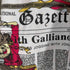 ジョンガリアーノ JOHN GALLIANO ニュースペーパー Vネック ロングスリーブカットソー メンズ import:M
