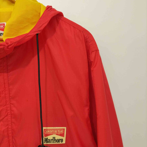 マルボロ Marlboro 80~90s バイカラーアノラックパーカー リップストップ 裾ドローコード メンズ import:L
