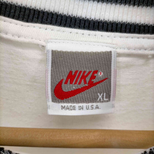 ナイキ NIKE 90S 銀タグ MADE IN USA レザースウッシュ刺繍半袖Tシャツ メンズ JPN:XL