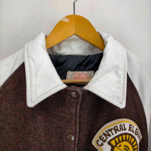 PRIME SPORTS 70S~80S 袖レザー切替ウールスタジャン レディース