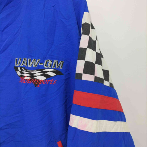USA製 80~90s モーターサイクルデザイン ジップアップブルゾン メンズ import:M