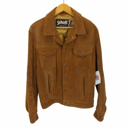 ショット Schott USA製 3rd型 トラッカー スエード ジャケット メンズ US:42
