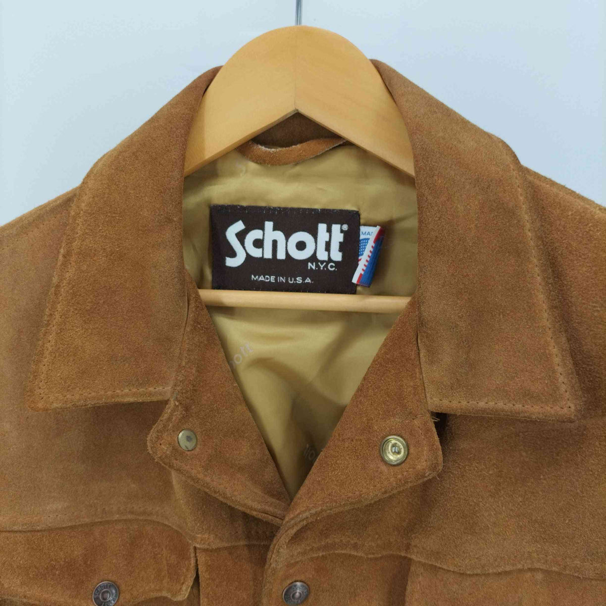 ショット Schott USA製 3rd型 トラッカー スエード ジャケット