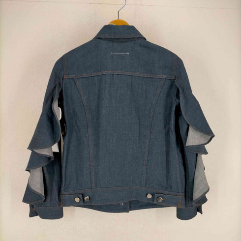 エムエムシックス メゾンマルジェラ MM6 Maison Margiela 16AW 袖フリルデニムトラッカージャケット レディース JPN:36