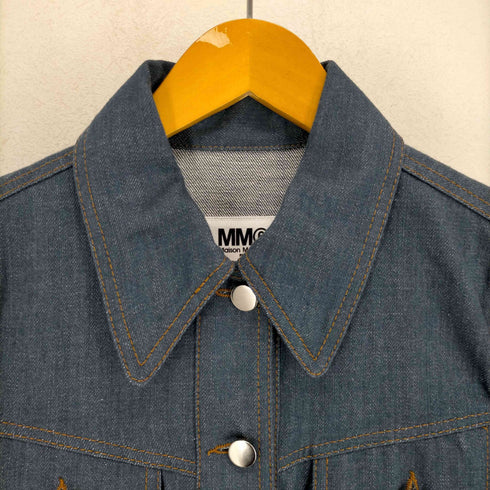 エムエムシックス メゾンマルジェラ MM6 Maison Margiela 16AW 袖フリルデニムトラッカージャケット レディース JPN:36