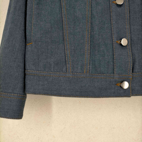エムエムシックス メゾンマルジェラ MM6 Maison Margiela 16AW 袖フリルデニムトラッカージャケット レディース JPN:36