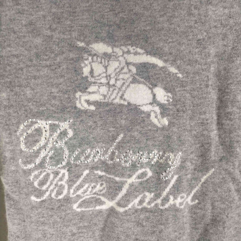 バーバリーブルーレーベル BURBERRY BLUE LABEL カシミヤアンゴラ混ウールジップアップパーカー レディース JPN:38