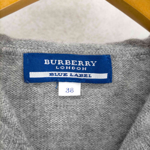 バーバリーブルーレーベル BURBERRY BLUE LABEL カシミヤアンゴラ混ウールジップアップパーカー レディース JPN:38