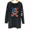 ヒステリックグラマー HYSTERIC GLAMOUR BEAR FLAG ラグランスウェット レディース FREE