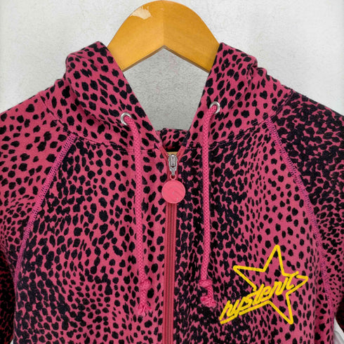 ヒステリックグラマー HYSTERIC GLAMOUR 00S レオパード柄ジップアップパーカー レディース FREE