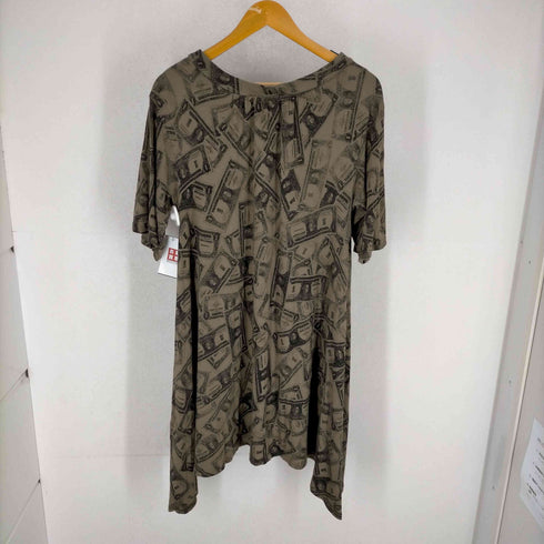 アンディウォー ホル バイ ヒステリックグラマー andy warhol by HYSTERIC GLAMOUR 00S ドル柄レーヨンカットソーワンピース レディース FREE