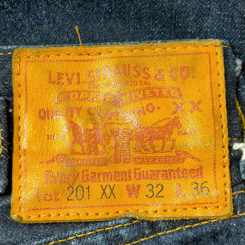 リーバイス Levis 90S 98年製 201XX ボタン裏555 バレンシア工場製 MADE IN USA メンズ W32L36