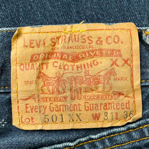リーバイス Levis 00年製 501XX ボタン裏555 バレンシア工場製 MADE IN JAPAN メンズ W31L36