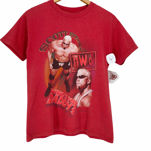 WCW プロレスプリント半袖Tシャツ レディース