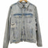 ザラ ZARA ペイントクラッシュデニムジャケット メンズ JPN:M