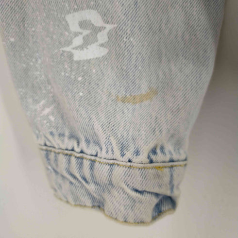 ザラ ZARA ペイントクラッシュデニムジャケット メンズ JPN:M