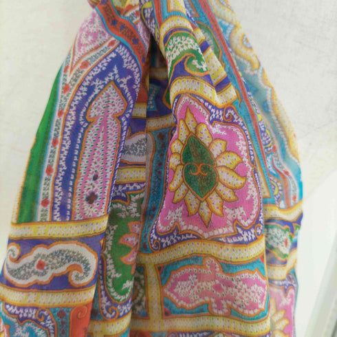 エトロ ETRO イタリア製 総柄 シルクスカーフ レディース