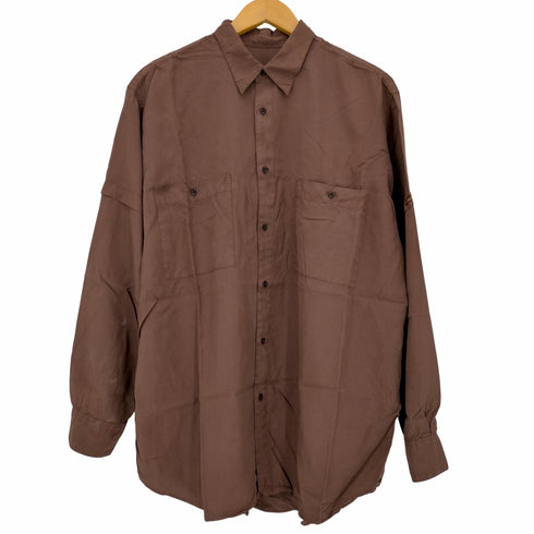 パパス papas シルク100 オーバーサイズシャツ メンズ import:M
