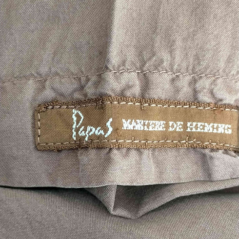 パパス papas シルク100 オーバーサイズシャツ メンズ import:M