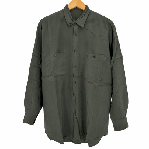 パパス papas シルク100 オーバーサイズシャツ メンズ import:M