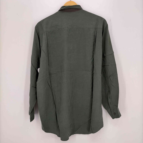 パパス papas シルク100 オーバーサイズシャツ メンズ import:M