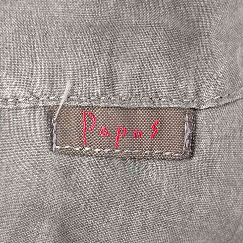 パパス papas シルク100 オーバーサイズシャツ メンズ import:M
