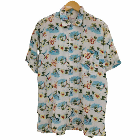 パパス papas レーヨン アロハシャツ メンズ import:M