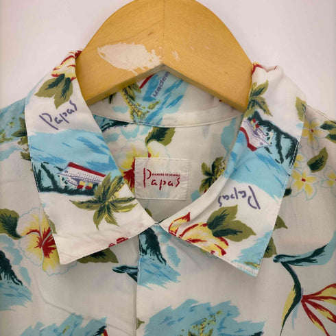 パパス papas レーヨン アロハシャツ メンズ import:M