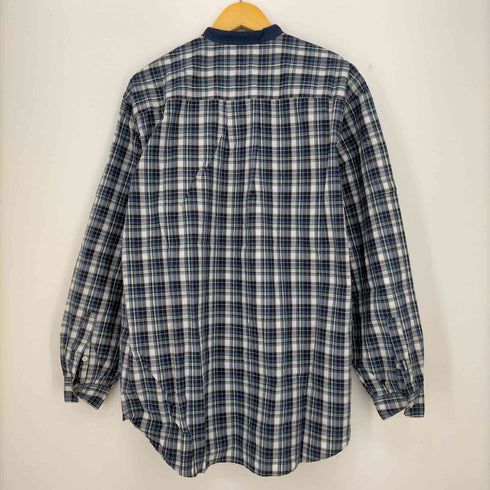 パパス papas コットン バンドカラーシャツ グランパシャツ メンズ import:M