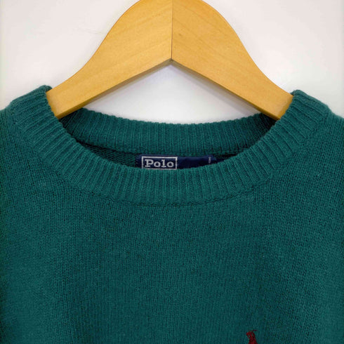 ポロバイラルフローレン Polo by RALPH LAUREN ポニー刺繍 ラムズウール クルーネックニット メンズ import:M