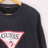ゲス GUESS トライアングルロゴプリント クルーネックスウェット メンズ JPN:L