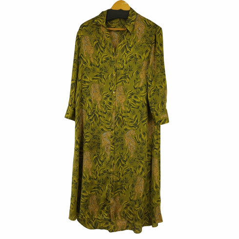 ザラ ZARA SATIN EFFECT PRINT DRESS レディース XS