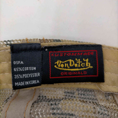 Von Dutch 迷彩 メッシュ 6パネルキャップ メンズ