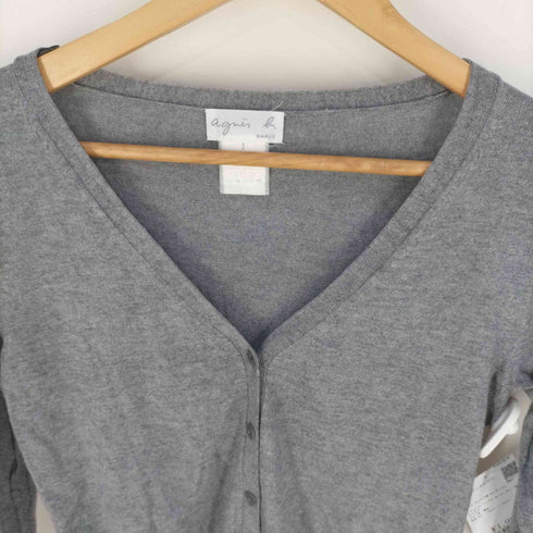 アニエスベー agnes b. PARIS シルク カシミヤ混 カーディガン レディース 2