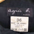 アニエスベー agnes b. PARIS フランス製 ノーカラー シア 長袖シャツ レディース FR:36