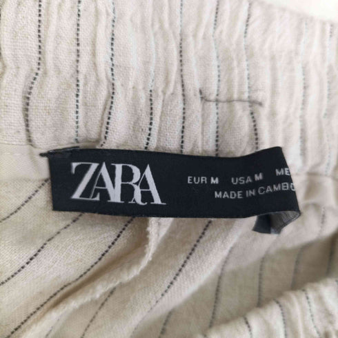 ザラ ZARA STRIPED RUSTIC PANTS レディース JPN:M