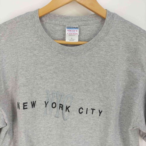 ギルダン GILDAN 90-00s 二枚タグ NEW YORK CITY フロント刺繍 クルーネックTシャツ メンズ import:M