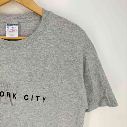 ギルダン GILDAN 90-00s 二枚タグ NEW YORK CITY フロント刺繍 クルーネックTシャツ メンズ import:M