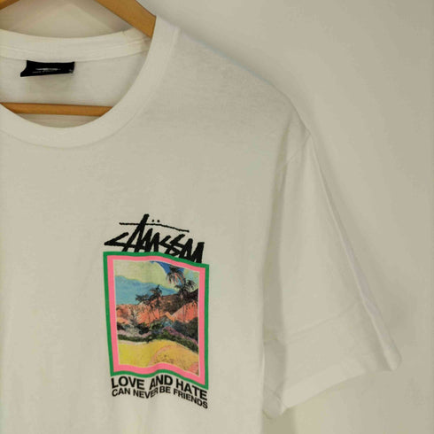 ステューシー Stussy メキシコ製 Love and Hate Tee フロントプリント クルーネックTシャツ メンズ import:M