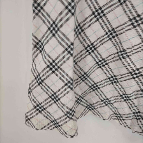バーバリーブルーレーベル BURBERRY BLUE LABEL ワンポイント刺繍 チェック 半袖カットソー レディース 38